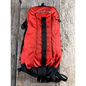 Vintage Burton AK 457 Snowbaord Backpack Red/Black Front-Straps Waist Straps